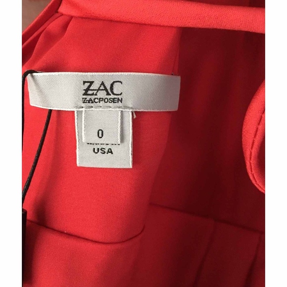 🆕 60%OFF‼️ZAC POSEN Red Sleeveless Dress Size0 S - Picture 5 of 8